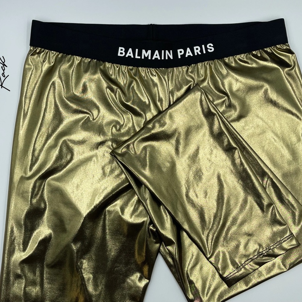Balmain Metallic Leggings